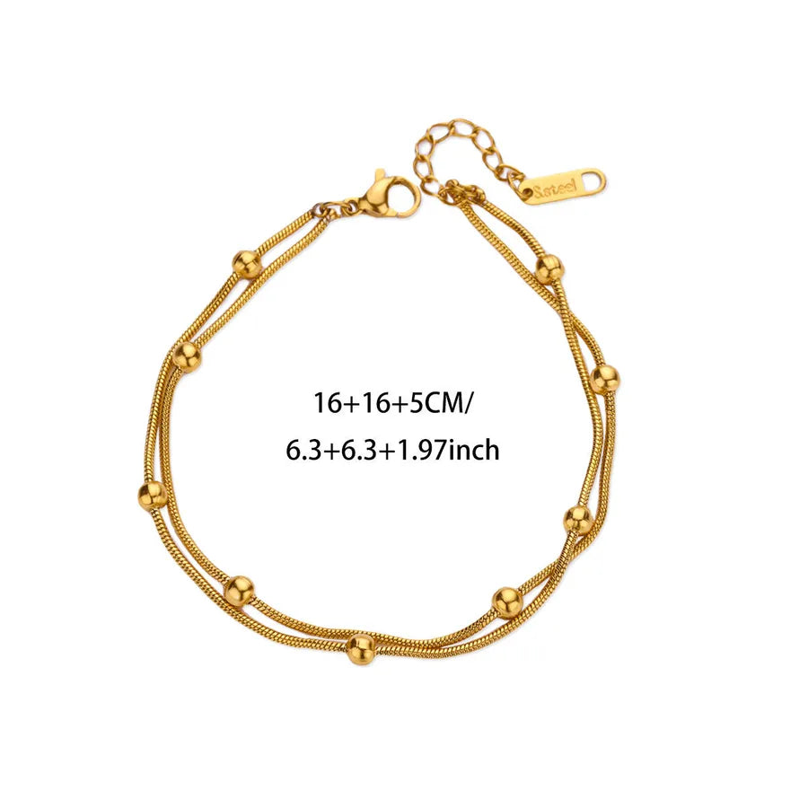 Gold Plated Figaro Chain Bracelet for Women G1879 18k