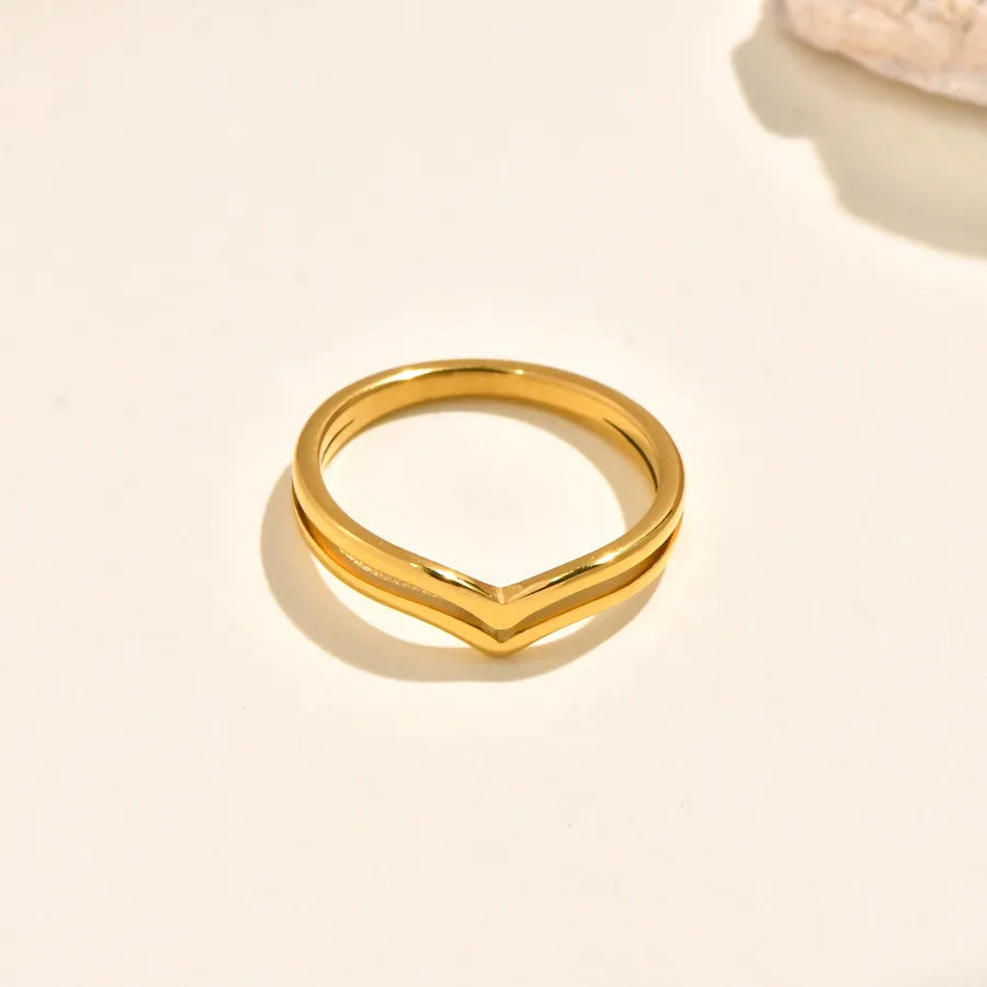 18K Gold Plated Geometric Zirconia Ring 5773101