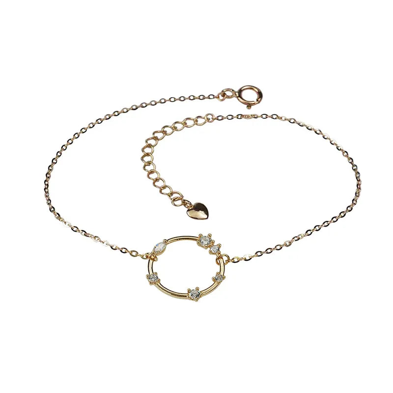 14K Gold Plated S925 Silver Diamond Bracelet