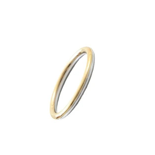 18K Gold Plated Titanium Steel Geometric Ring