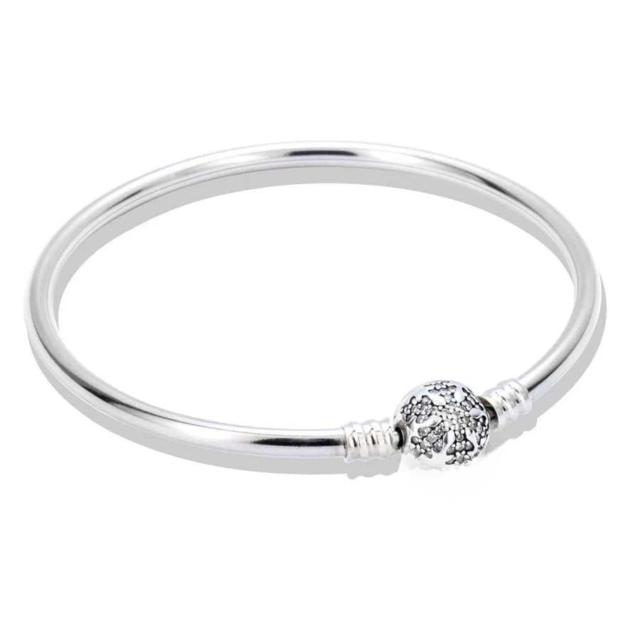Sterling Silver Snowflake Charm Bracelet