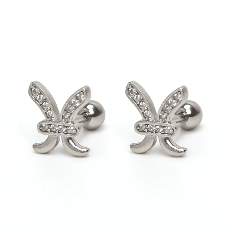 Zodiac Stone Stud Earrings – 18K Gold Plated