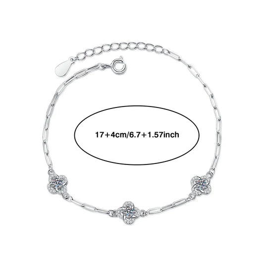 1.5ct Moissanite Sterling Silver Bracelet