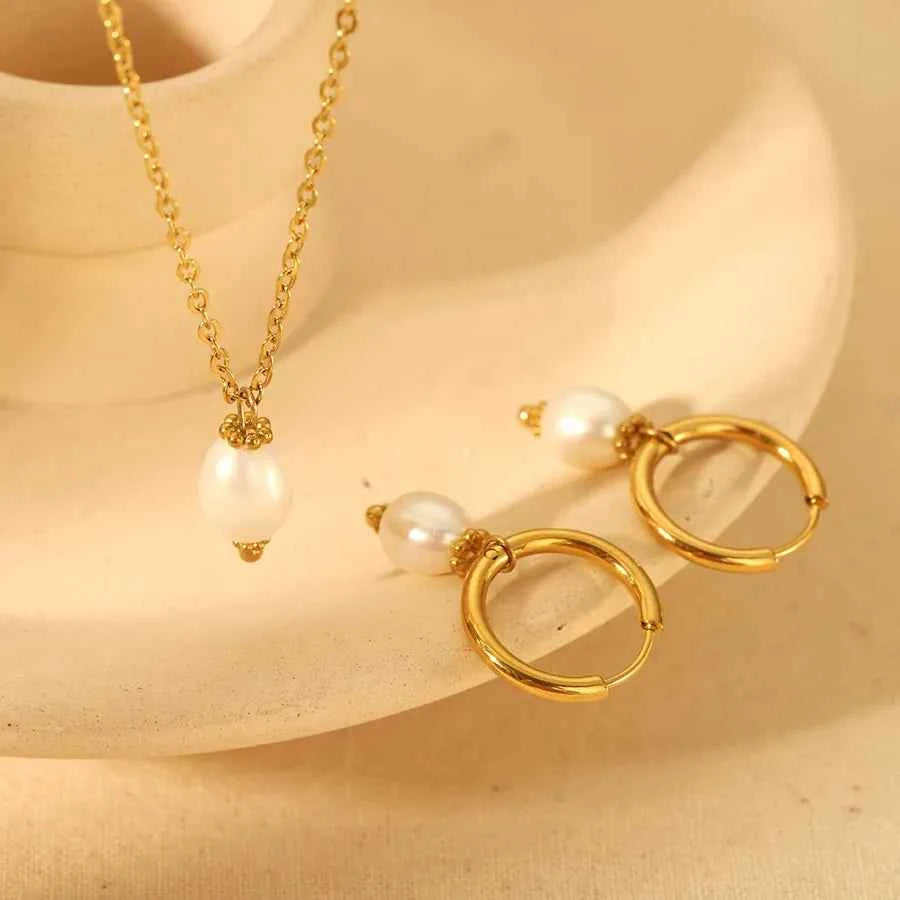 Freshwater Pearl Tassel Jewelry Set for Women