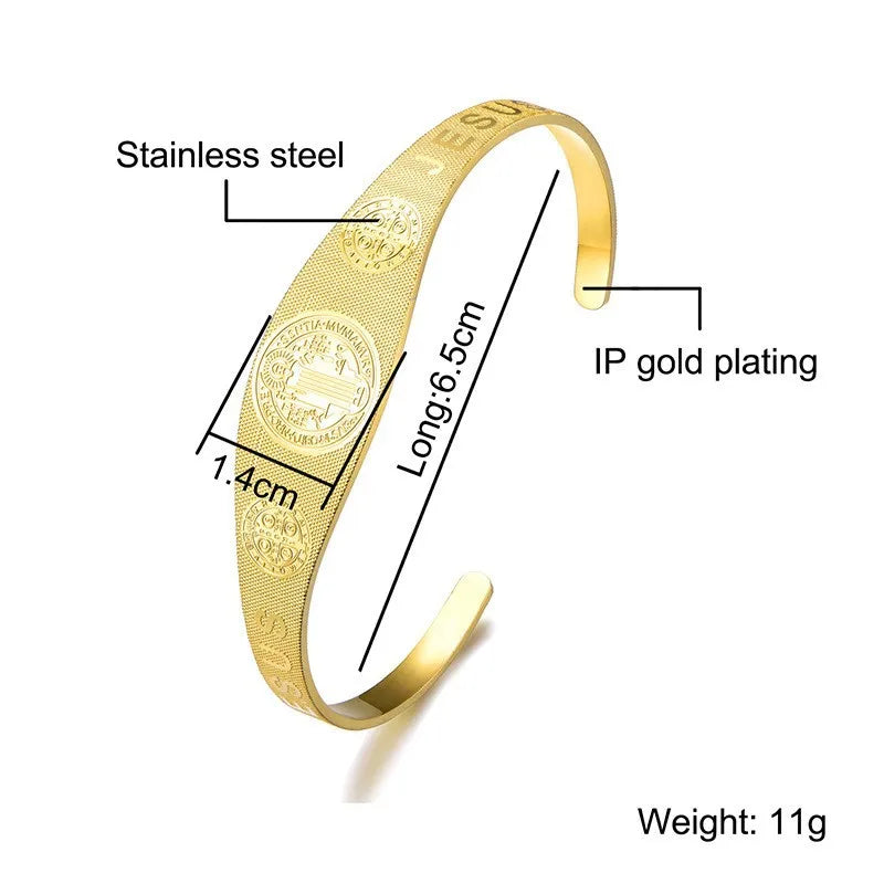 Women's Stainless Steel Open Hand Bangle