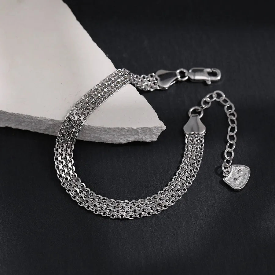 925 Sterling Silver Cat Charm Bracelet
