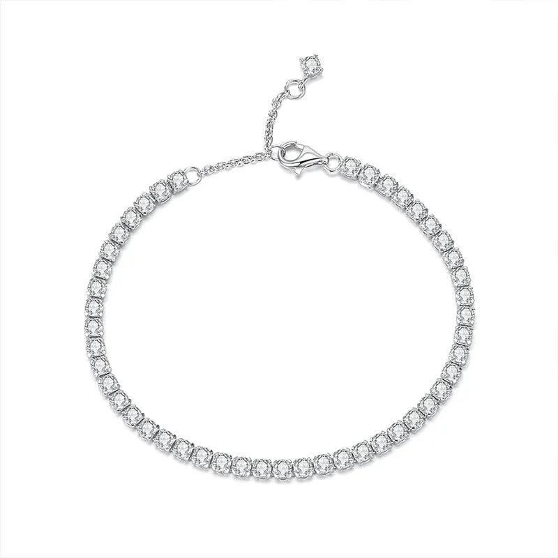 Sterling Silver Zircon Tennis Bracelet