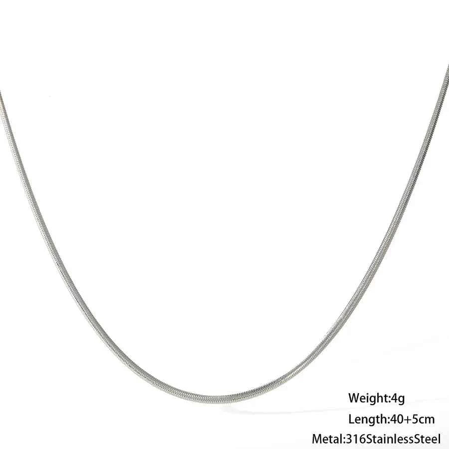 Gold Plated Stainless Steel Unisex Chain Necklace