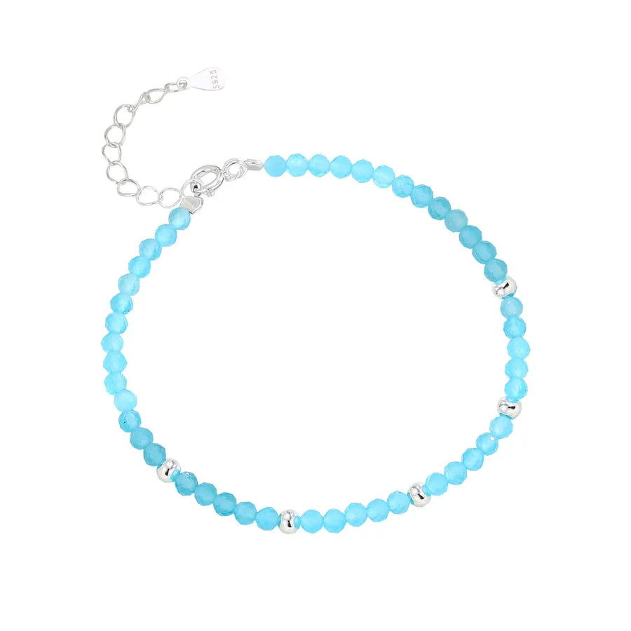 Sterling Silver Blue Cat's Eye Bracelet