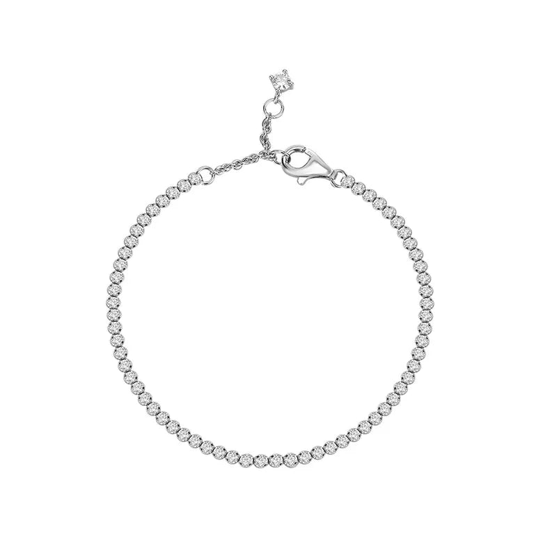 Sterling Silver Zircon Tennis Bracelet