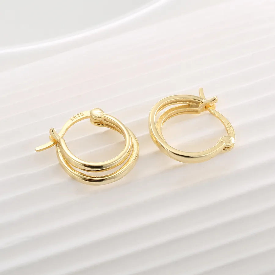 925 Sterling Silver Gold-Plated Earrings