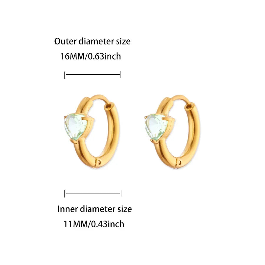 Heart-Shaped Color Diamond Earrings in 18K Gold E5723G-8