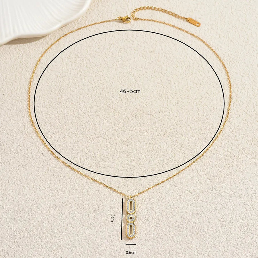 Geometric Gold Pendant Necklace for Women