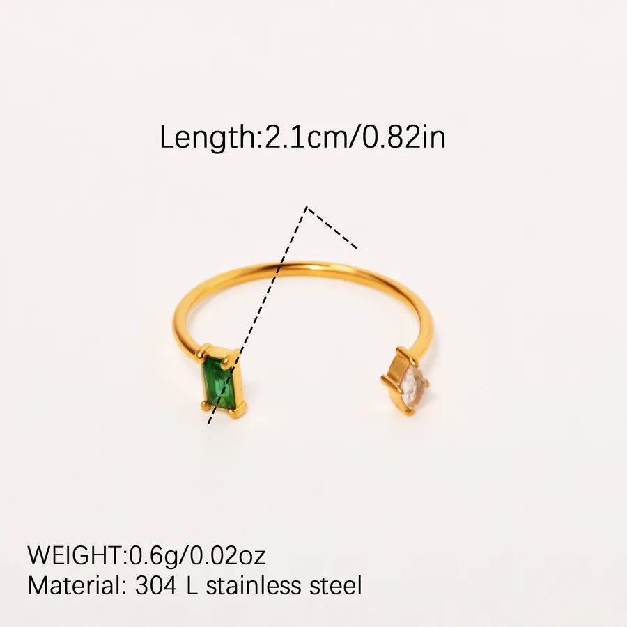 Gold Plated Geometric Zircon Ring