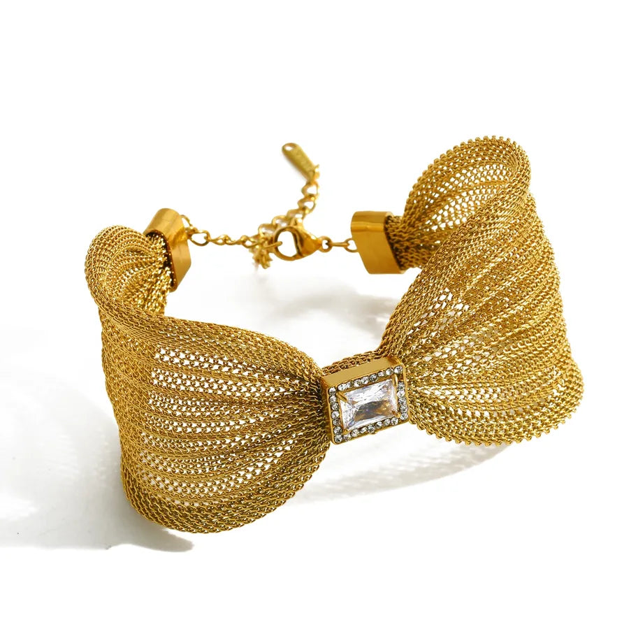 18K Gold Plated Zircon Square Bracelet