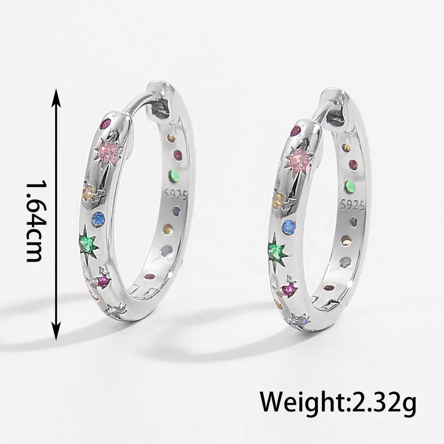 White Gold Plated Sterling Silver Heart Earrings Average Size Silver 7