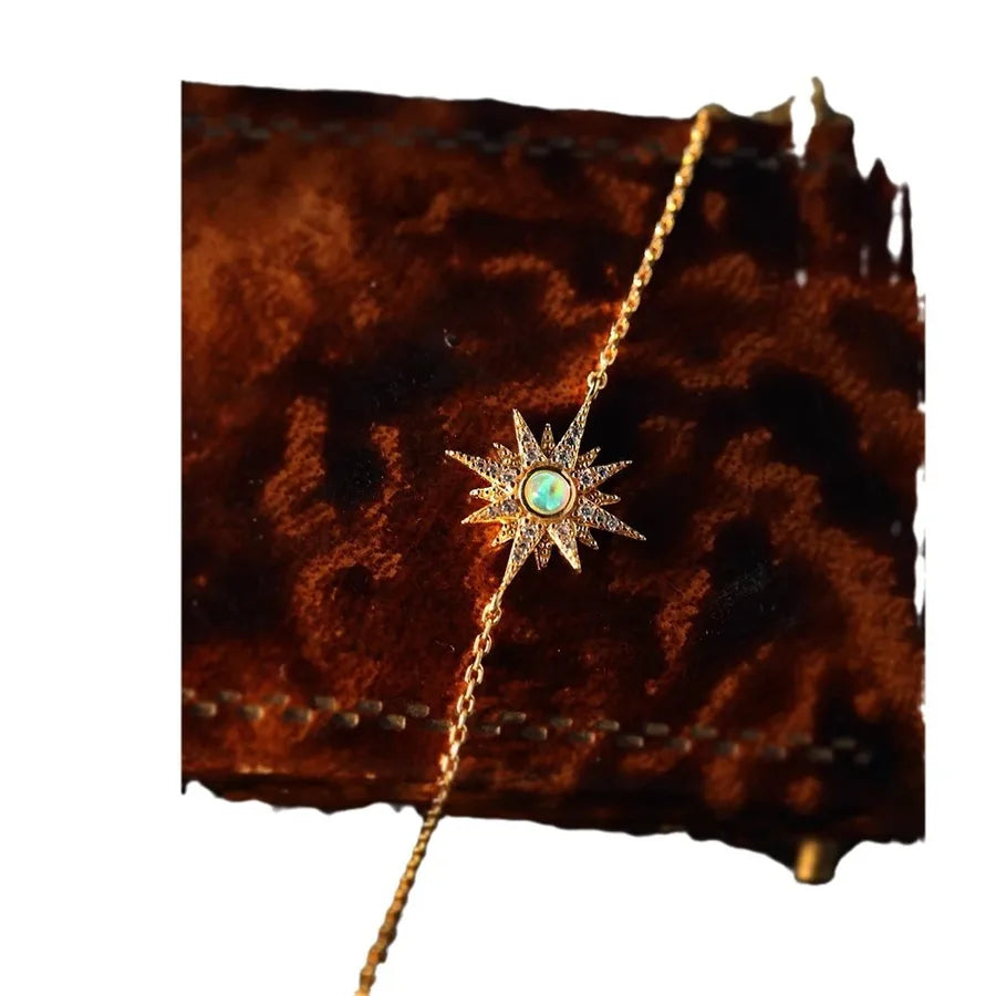 Sterling Silver Star Opal Bracelet for Women