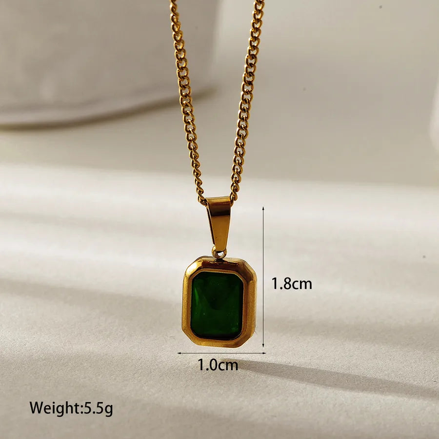 18K Gold PVD Geometric Stainless Steel Necklace HC6117