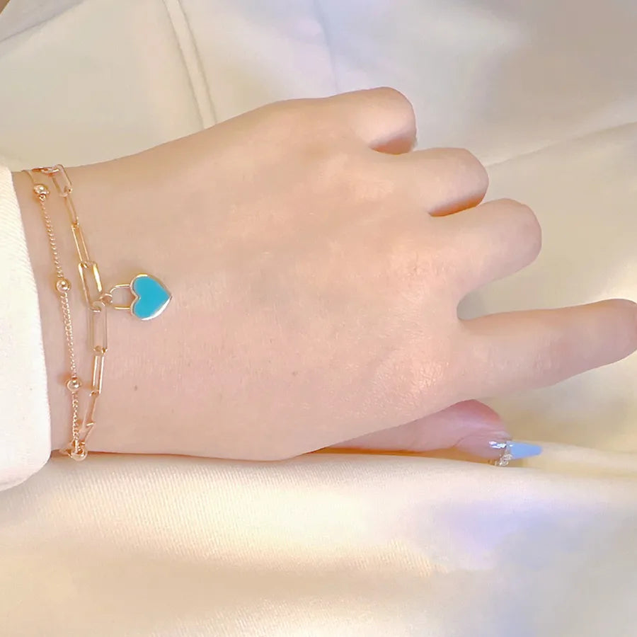 Sterling Silver Heart Chain Bracelet