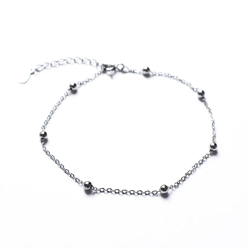 925 Sterling Silver Cross Anklet for Women