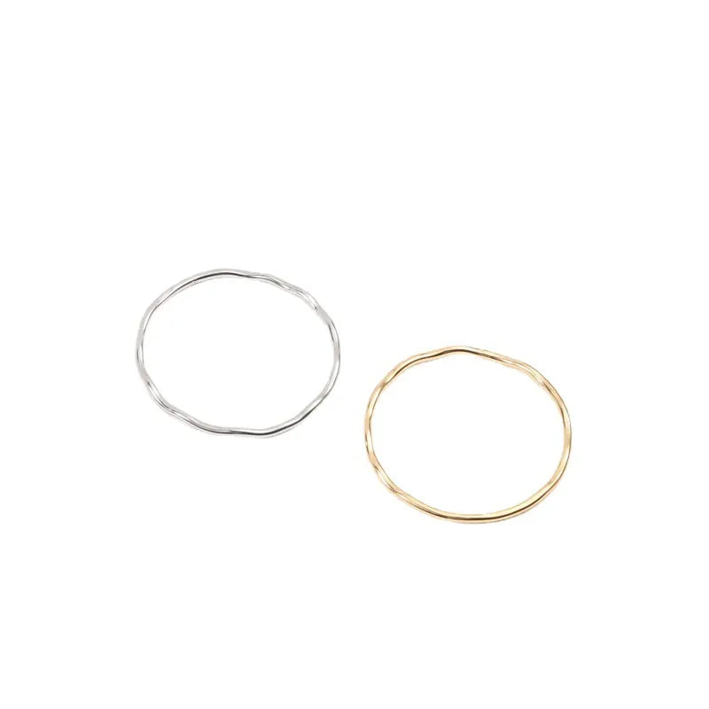 18K Gold Plated Titanium Steel Geometric Bangle