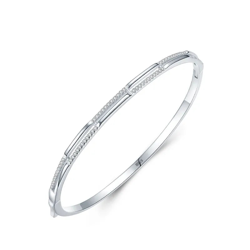 Elegant Double-Layer S925 Silver Bracelet