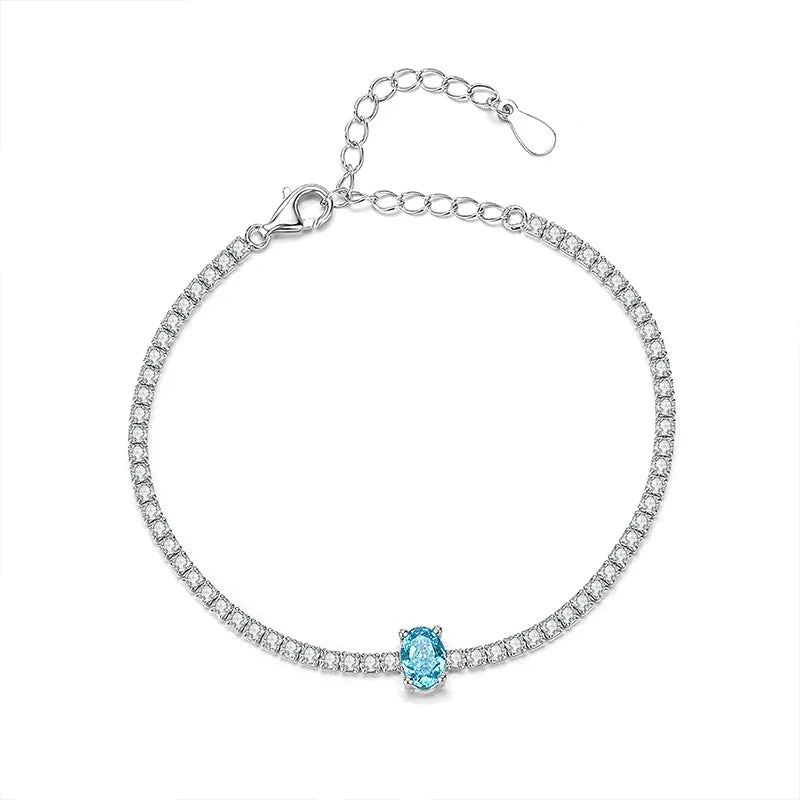 925 Silver Zircon Tennis Bracelet for Women