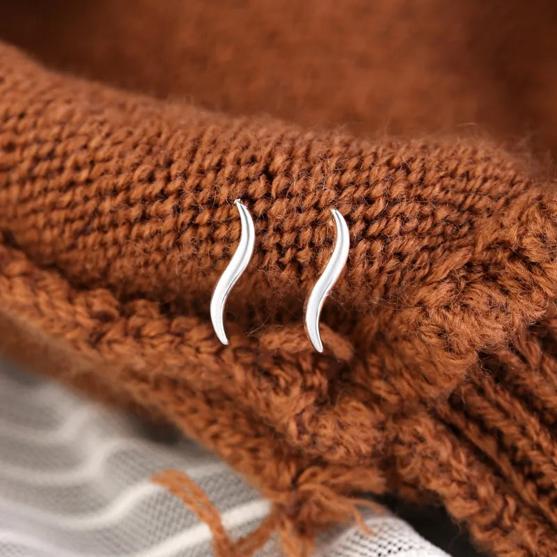 925 Sterling Silver Geometric Stud Earrings