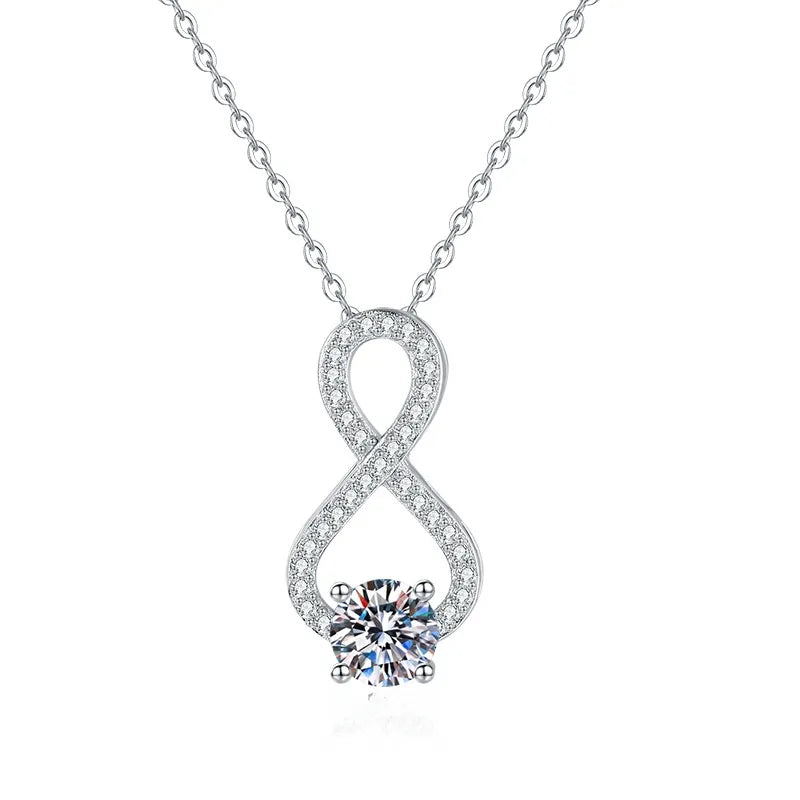 Sterling Silver Infinity Necklace for Women