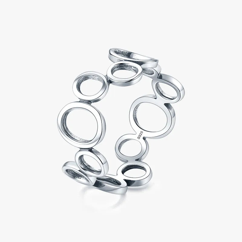 925 Sterling Silver Hollow Ring for Women