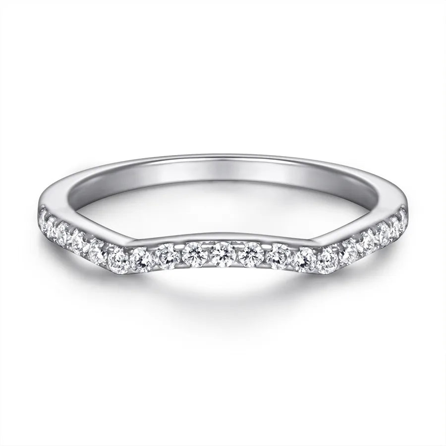 Gold-Plated 925 Silver Geometric Zirconia Ring Set Deputy Ring