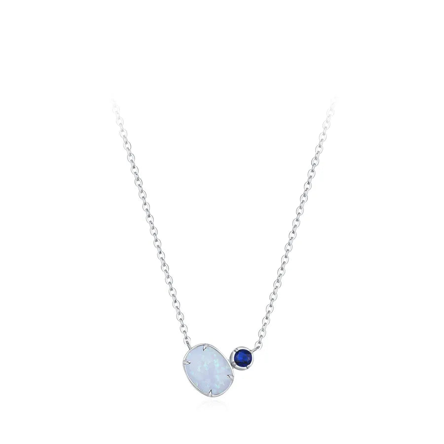 Sterling Silver Opal Jewelry Set – 3 Piece Blue TL255 925 Silver