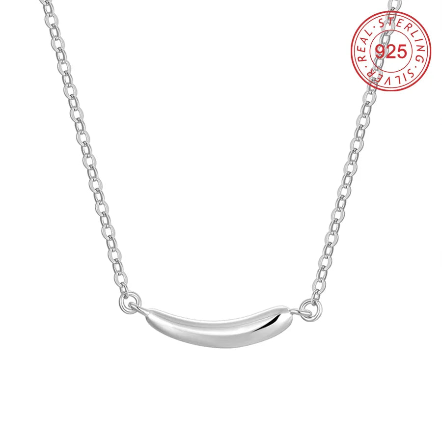 925 Silver Eggplant Pendant Necklace for Women