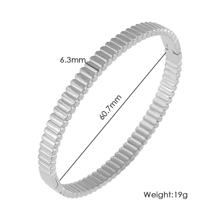 Gold Stainless Steel Buckle Bracelet for Women Silver