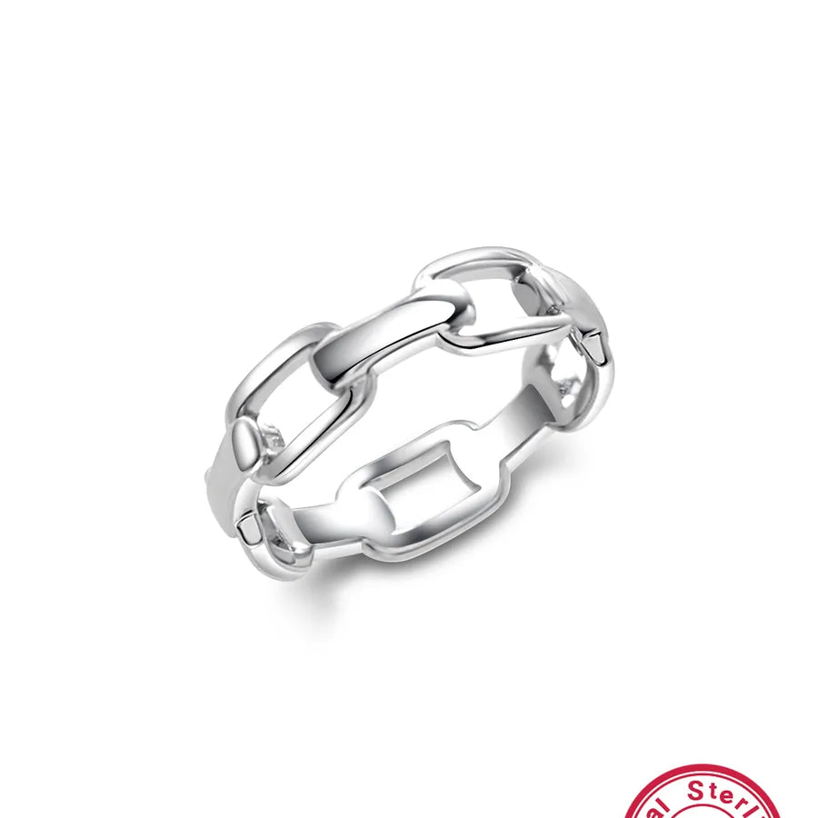 925 Sterling Silver Square Ring Set