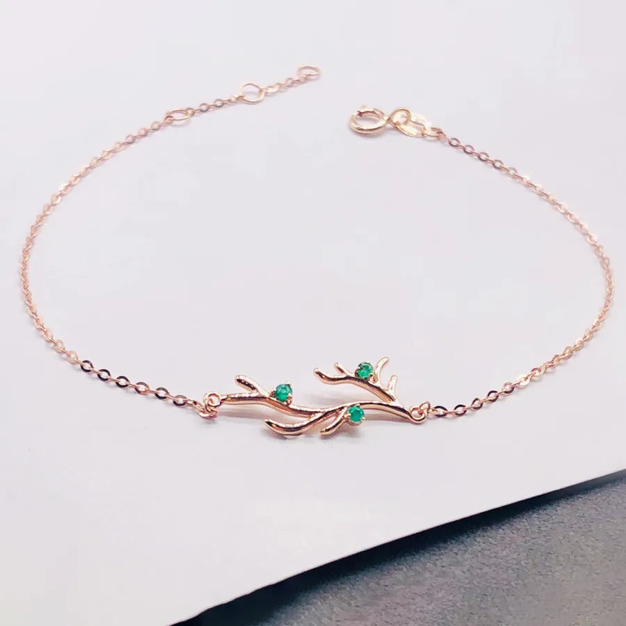 Gold Plated Sterling Silver Antler Bracelet Rose Gold Bracelet 925 Silver