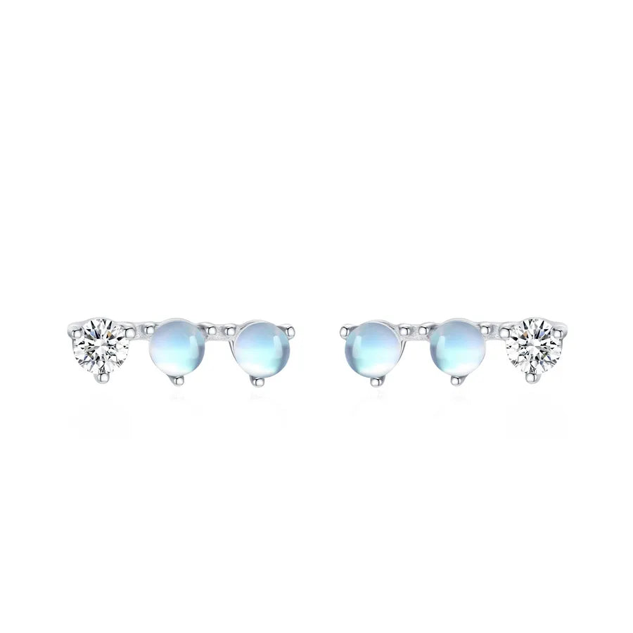 Sterling Silver Moonstone Jewelry Set for Women Earrings ED3516 925 Silver