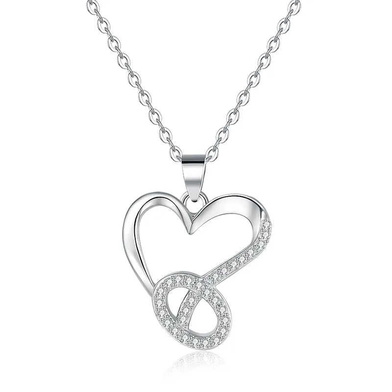 Sterling Silver Heart Pendant Necklace for Women