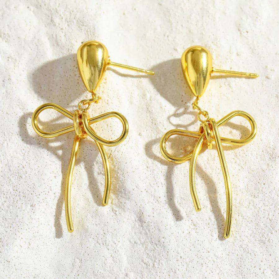 18K Gold Plated Butterfly Star Stud Earrings 2–41.85mm*20.32mm