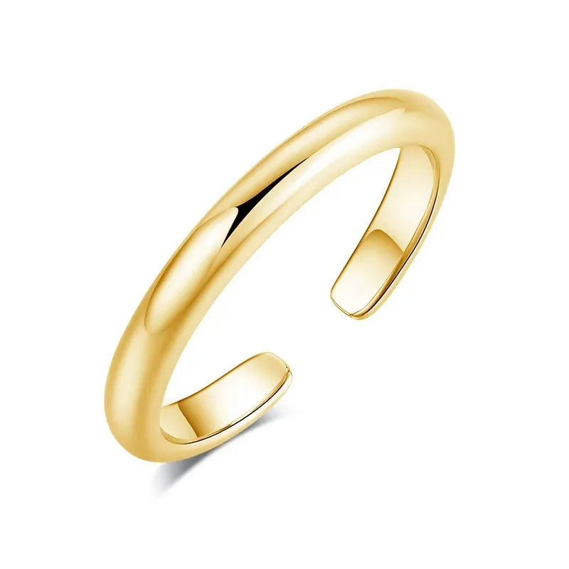 S925 Sterling Silver Adjustable Toe Ring Gold 925 Silver