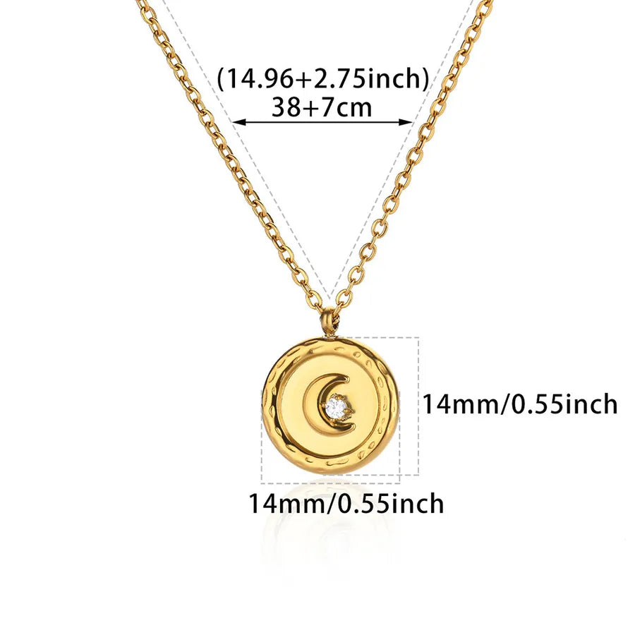 18K Gold Plated Geometric Pendant Necklace 18