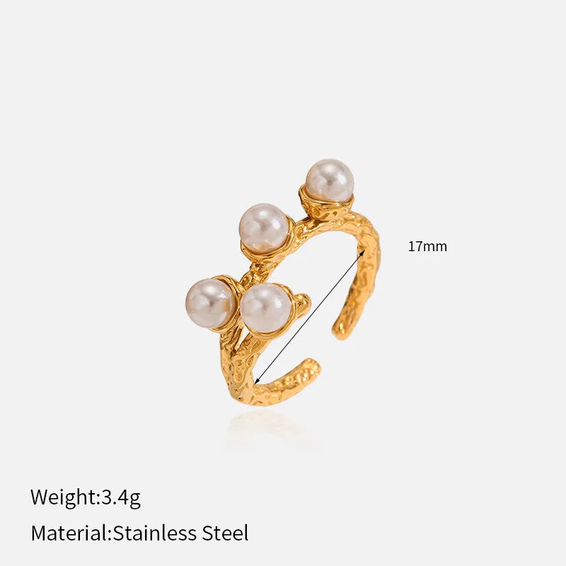 Gold Plated Flower Open Ring for Women YHTSR-2501332