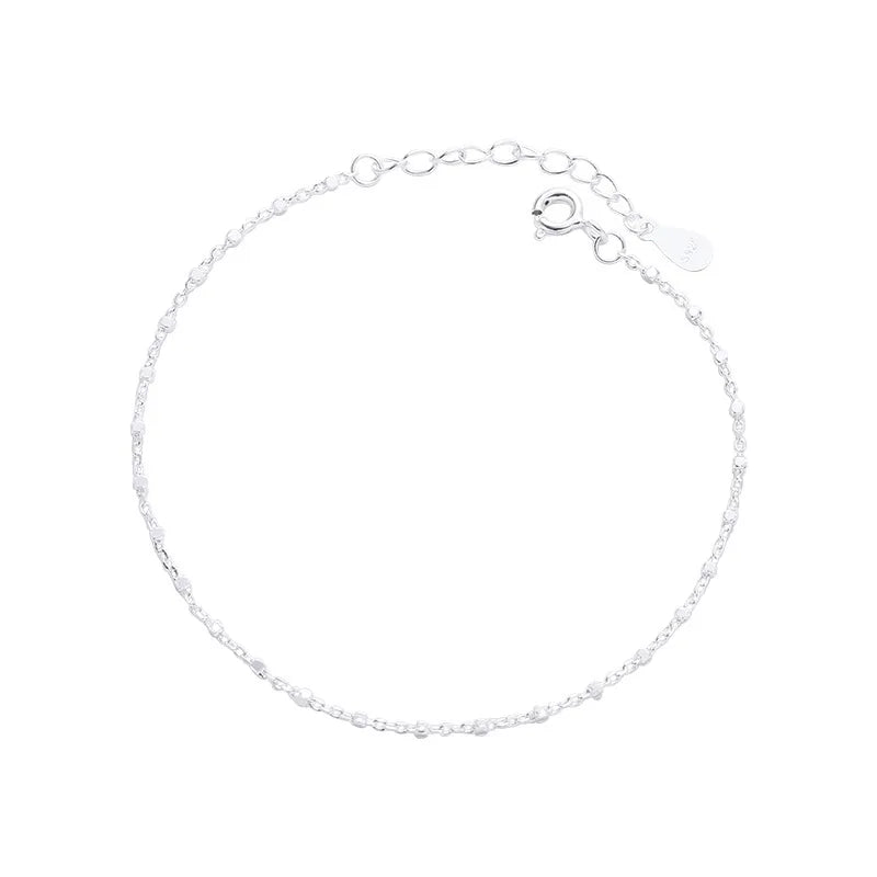 S925 Silver Geometric Chain Bracelet for Women