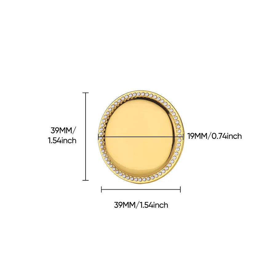 18K Gold Plated Open Ring with Pearl & Zircon 6