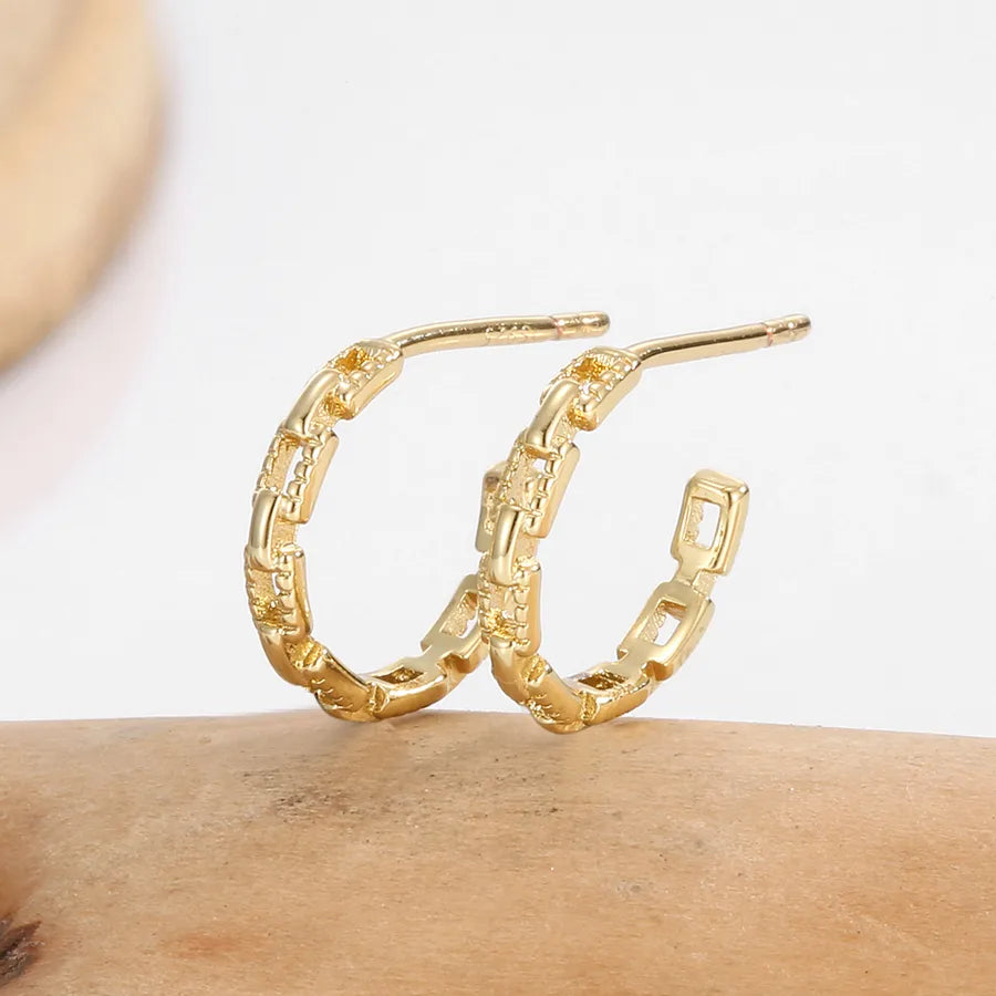 925 Sterling Silver Gold-Plated Ear Studs