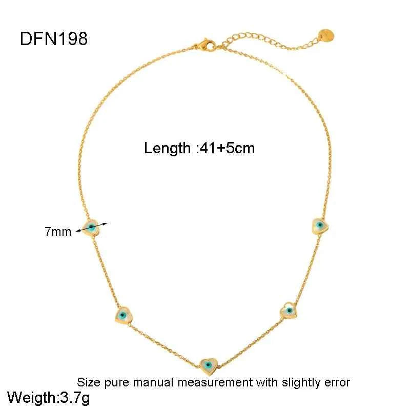 18K Gold Plated Heart Bracelet & Necklace Set