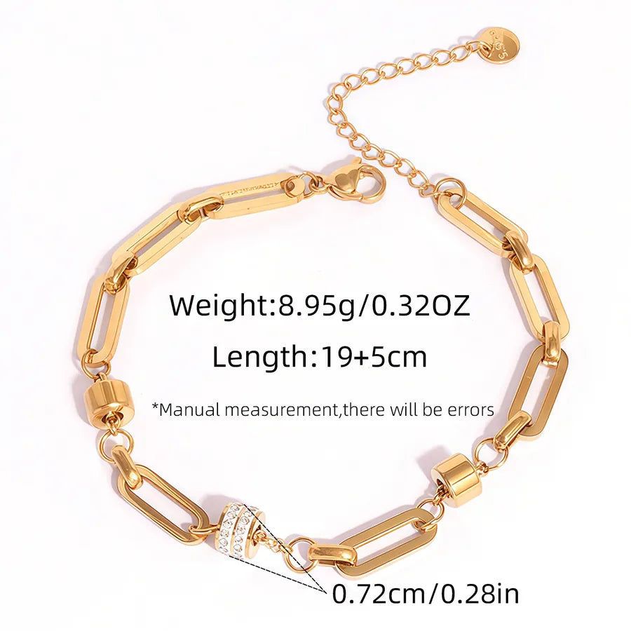 18K Gold Plated Geometric Stainless Steel Bracelet