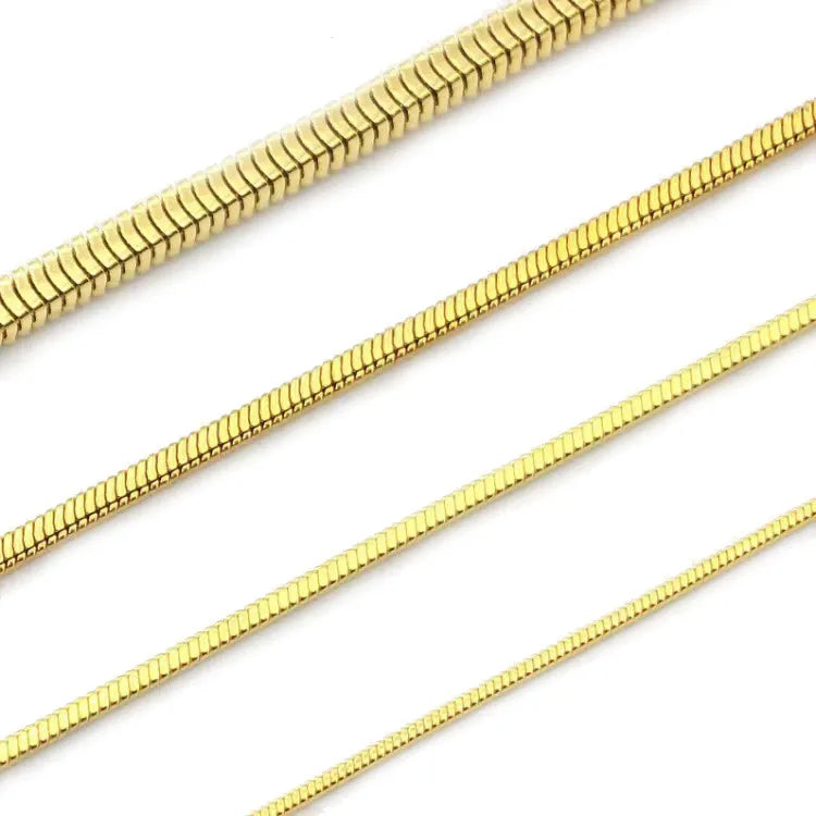 Geometric Titanium Steel Necklace Set Gold