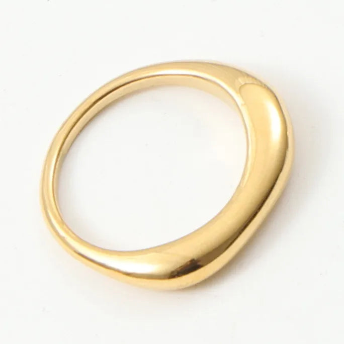 18K Gold Plated Titanium Maternity Couple Ring A Type Gold Number 8 A1632