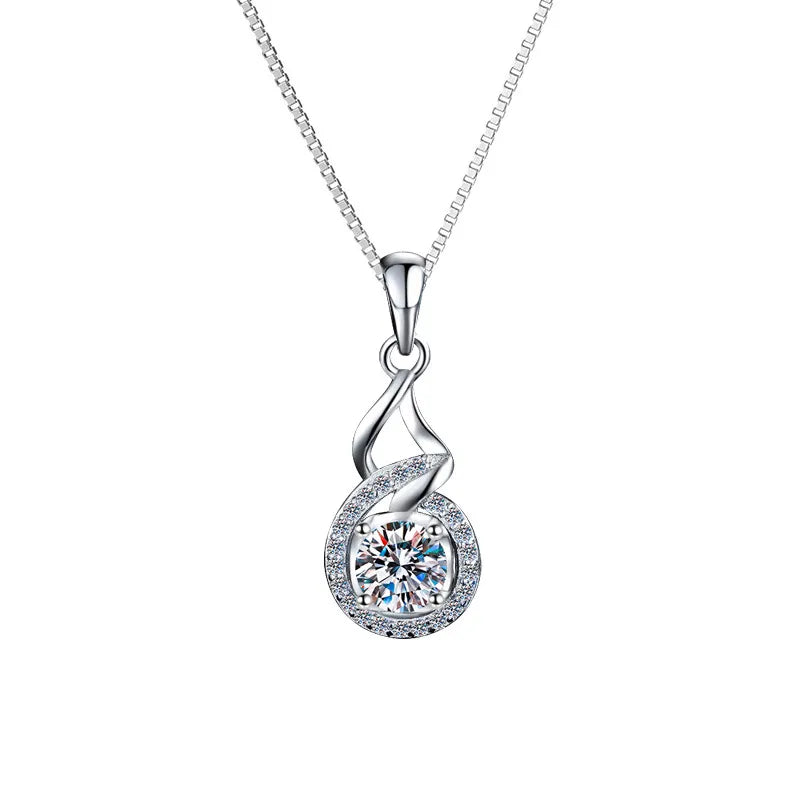 S925 Moissanite Gourd Pendant Necklace for Women